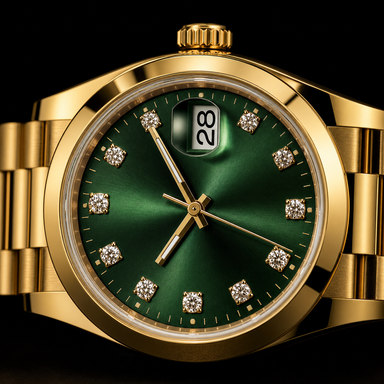 Gold luxury watch