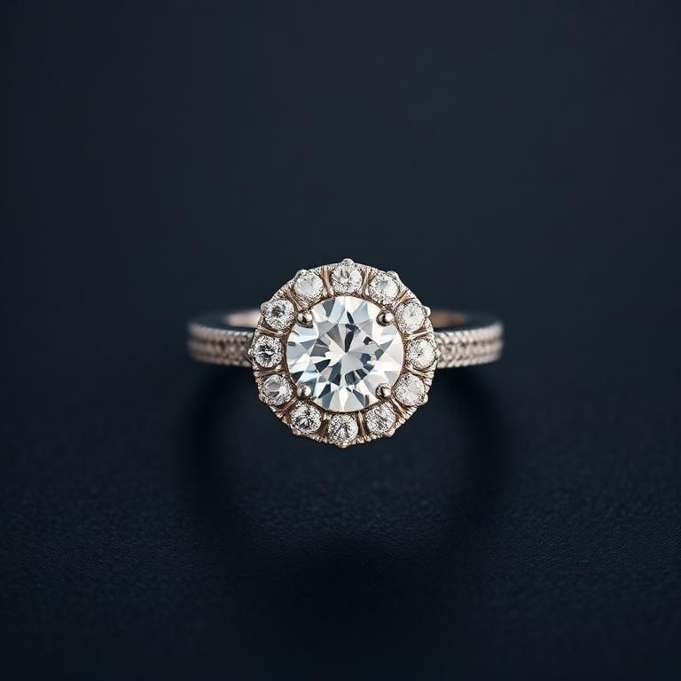 Halo Diamond Engagement Ring