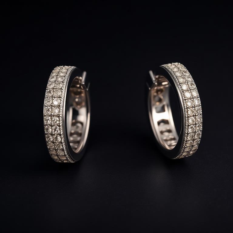 Diamond Huggie Earrings