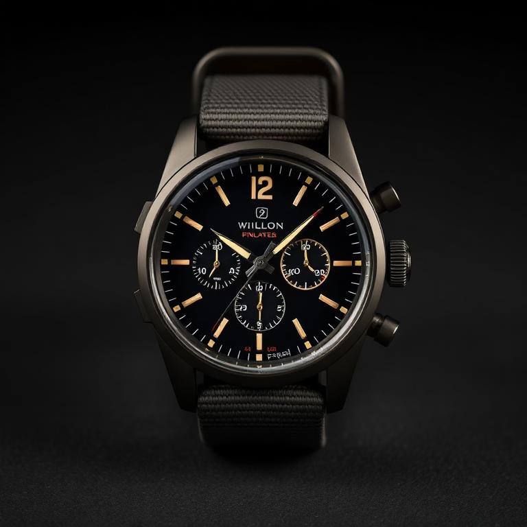 Pilot's Chronograph, Black Dial