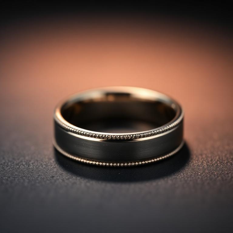 Milgrain Edge Band, Platinum